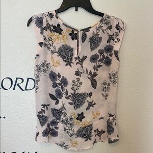 Floral Print Sleeveless Top - Pink and Black
